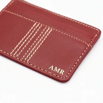 Vintage Leather Cricket Card Holder, 3 of 9
