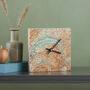 Personalised Map Location Square Clock, thumbnail 2 of 8
