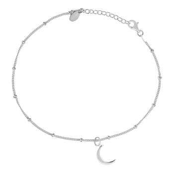 Moon Anklet For Empowerment Silver Or Gold Vermeil, 3 of 5