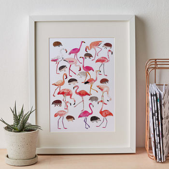 Flamingos And Hedgehog Alice In Wonderland Print, 2 of 4