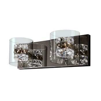 Two Light Crystal Wall Lamp Chrome, 2 of 2