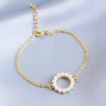Eternity Circle Pearl Bracelet, 3 of 7