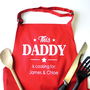 Personalised Daddy's Barbecue Apron, thumbnail 1 of 6