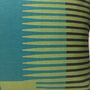 Combed Stripe Cushion Olive, Teal + Turquoise, thumbnail 4 of 5