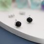 Sterling Silver Tiny Black Onyx Stud Earrings, thumbnail 5 of 11