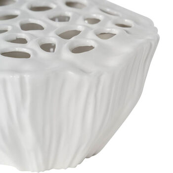 White Lotus Stem Hole Vase, 4 of 9