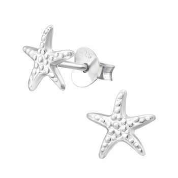 Sterling Silver Starfish Earrings In A Gift Tin, 2 of 8