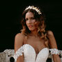 Gold Floral Bridal Headpiece, thumbnail 5 of 8