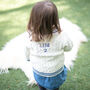 Personalised Back Baby Cricket Jumper For First Fathers Day, thumbnail 3 of 12