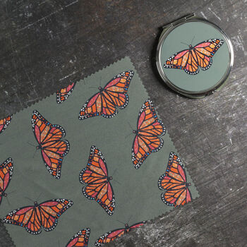Butterfly Compact Mirror And Lens Cloth Set, 6 of 11