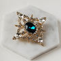 Vintage Style Blue Stone Brooch, thumbnail 4 of 5