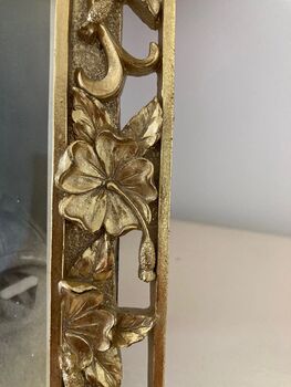 Gold Aged Filigree Flower Photo Frame – 6x4' 10x15cm Landscape Portrait, 5 of 5