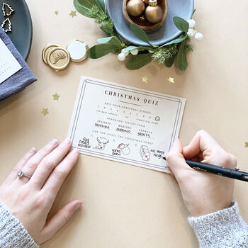 Modern Christmas Menu With Place Card, 9 of 10