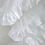 Ruffle White Cotton Duvet Cover With Frill Edge, thumbnail 2 of 5