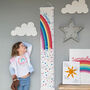 Personalised Rainbow And Stars Canvas Height Chart, thumbnail 1 of 9