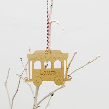 Family Train Personalised Christmas Tree Decoration, 5 of 7