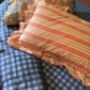 Vintage Stripe Organic Cotton Pillow Case Frilled, thumbnail 2 of 3