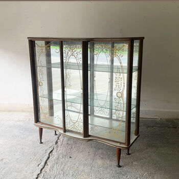 1950’s Vintage Mid Century Glass Display Cabinet, 7 of 9