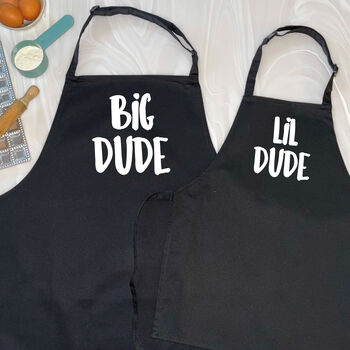 Big/Lil Dude Father And Son Apron Set, 6 of 6