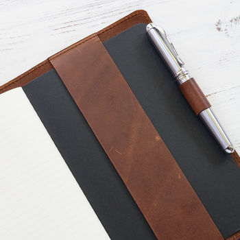 Personalised Moleskine Leather Notebook Cover, 5 of 8