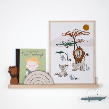 Lion And Cub Children's Art Print, 2 of 5