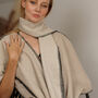 Wool Blend Poncho Wrap With Scarf, thumbnail 1 of 11