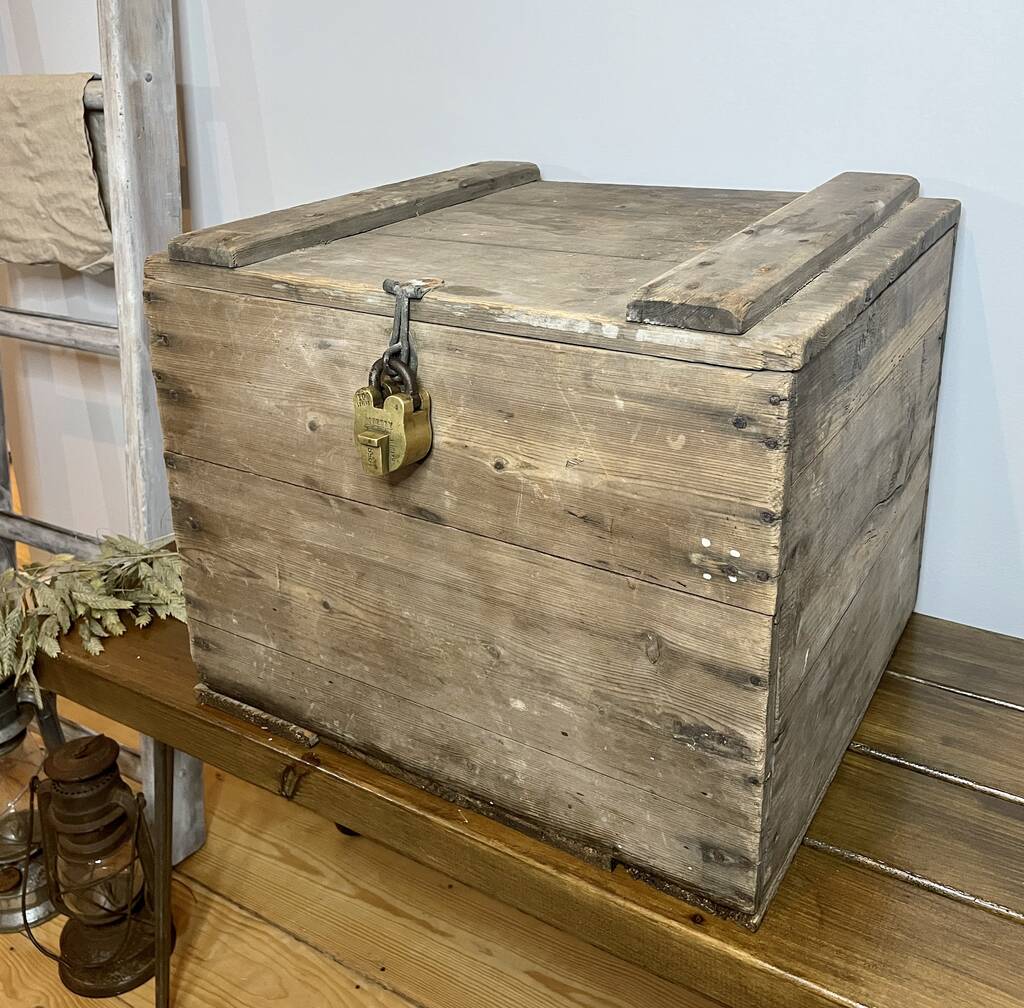 Reclaimed Wooden Storage Box By Ev Home