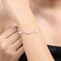Genuine Pearl Bracelet In Sterling Silver, thumbnail 3 of 12