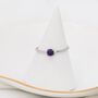Genuine Amethyst Stone Ring In Sterling Silver, thumbnail 6 of 12