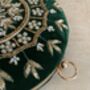 Emerald Green Handcrafted Velvet Bangle Clutch Bag, thumbnail 7 of 7
