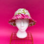 Knitted Patchwork Pink And Green Bucket Hat, thumbnail 12 of 12