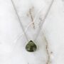 The Nugét Peridot August Birthstone Necklace, Silver, thumbnail 4 of 6