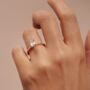 Blake Emerald Cut Lab Grown Diamond Ring, thumbnail 4 of 11