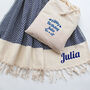 Personalised Cotton Sofa Throw, Gift For Christmas, thumbnail 4 of 12