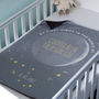 Phase Of Moon And Star Sign Personalised Baby Blanket, thumbnail 2 of 6