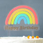 Happy Birthday Rainbow Cake Topper, thumbnail 1 of 3