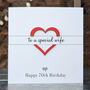 Personalised 70th Birthday Card For Wife – Special Elegant Keepsake – Handmade Gift For Wife Milestone Greeting Card, thumbnail 1 of 4