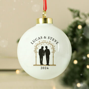 Personalised Mr And Mr Bauble – Christmas Tree Decorations, 2 of 5