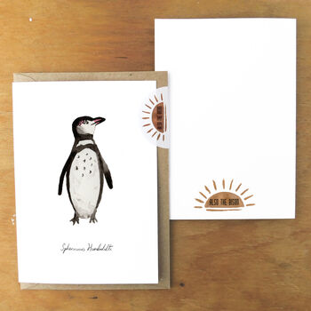 Humboldt Penguin A6 Greetings Card, 3 of 7