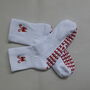 'Bows And Candy Canes' Pilates Grip Socks, thumbnail 2 of 3