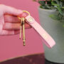 Personalised Leather Keyring Loop Gift For New Home, thumbnail 4 of 6