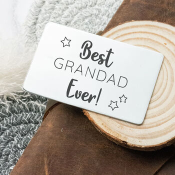 Engraved Wallet Card 'Best Daddy Ever!', 3 of 5