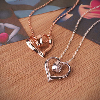 In My Heart Pendant Sterling Silver Rose Gold Plated, 3 of 6