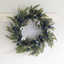 Navy Bauble Pine Wreath, thumbnail 1 of 2