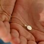Personalised 9ct Gold Tiny Circle Fingerprint Necklace, thumbnail 1 of 4
