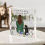 Personalised Pet Loss Gift For Her – Female And Dog Or Cat Memorial Acrylic Block, thumbnail 1 of 8