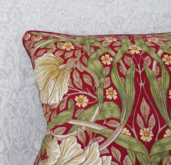 Claret Pimpernel William Morris 13' x 18' Cushion Cover, 5 of 5