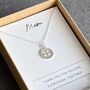 Thank You Mum Button Necklace In Sterling Silver, thumbnail 1 of 6