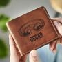 Snowboarding Skiing Personalised Handmade Leather Wallet, thumbnail 1 of 3