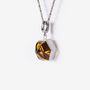 Citrine Dome Silver Charm Clip On Pendant, thumbnail 4 of 7